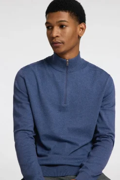 Jersey de punto con media cremallera 100% algodón