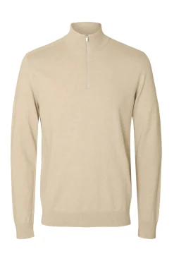 Jersey de punto con media cremallera 100% algodón