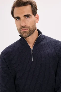 Jersey de punto cuello cremallera