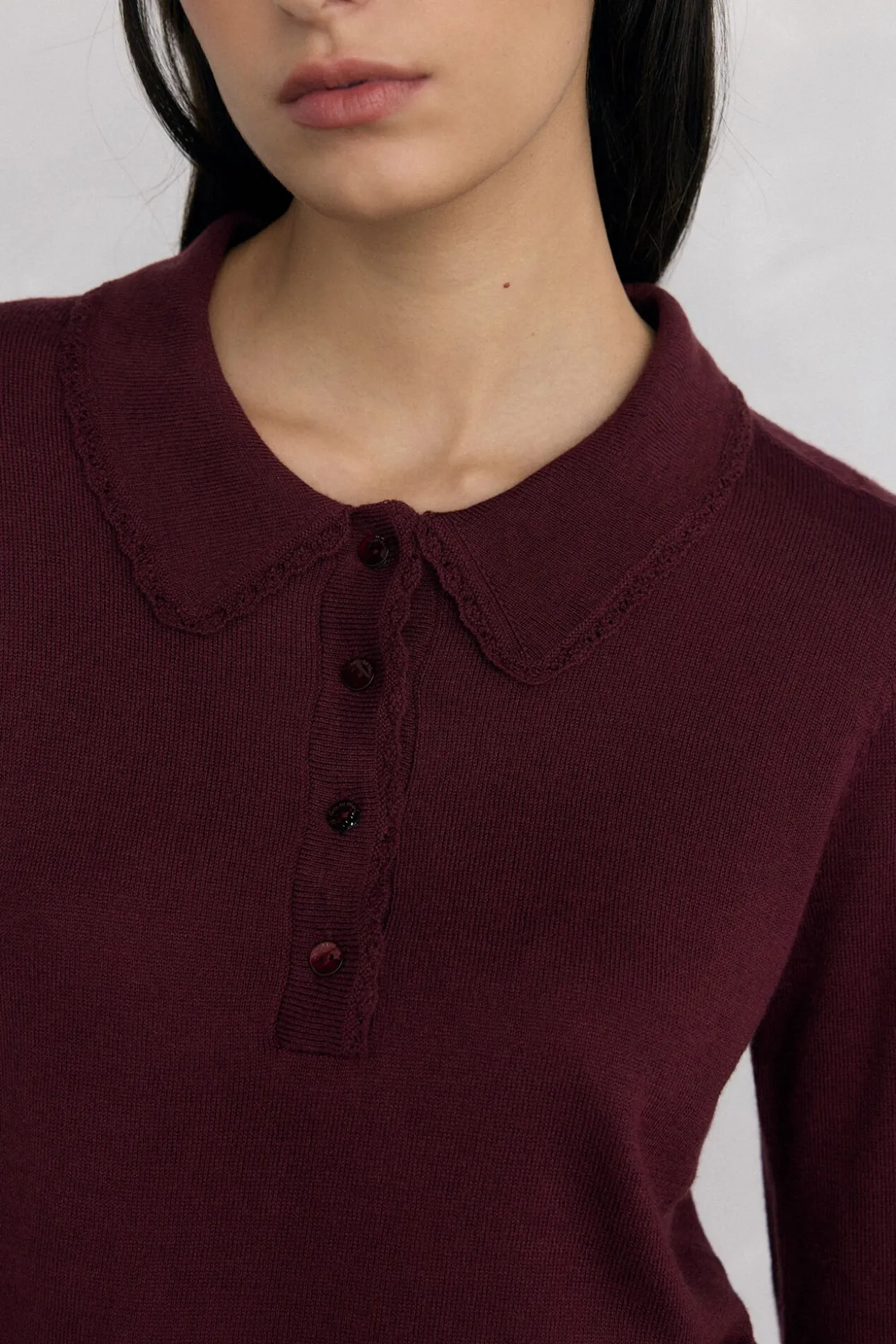 Jersey de punto cuello polo