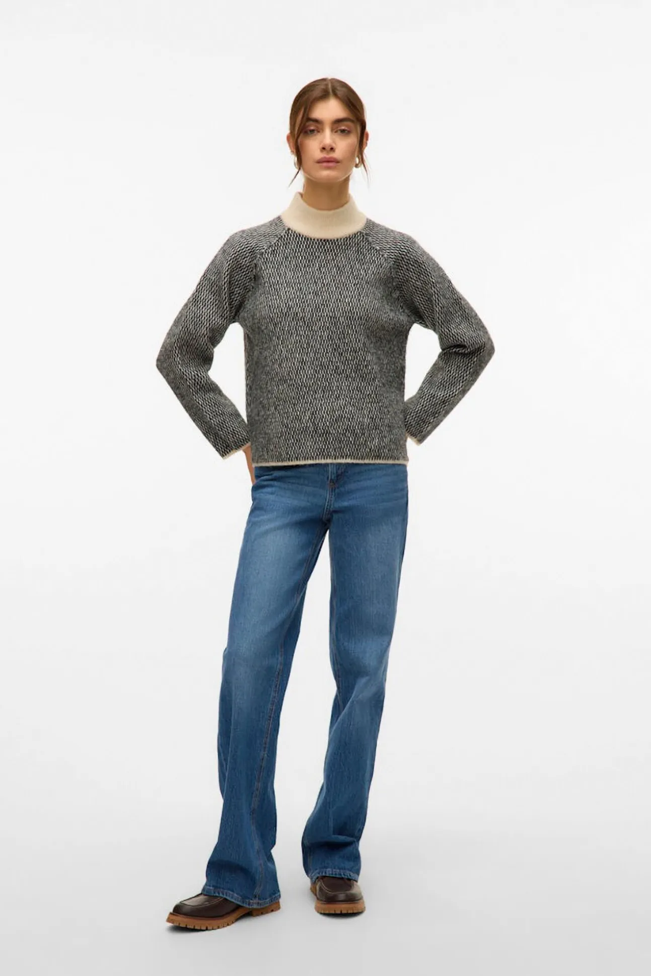 Jersey de punto cuello subido