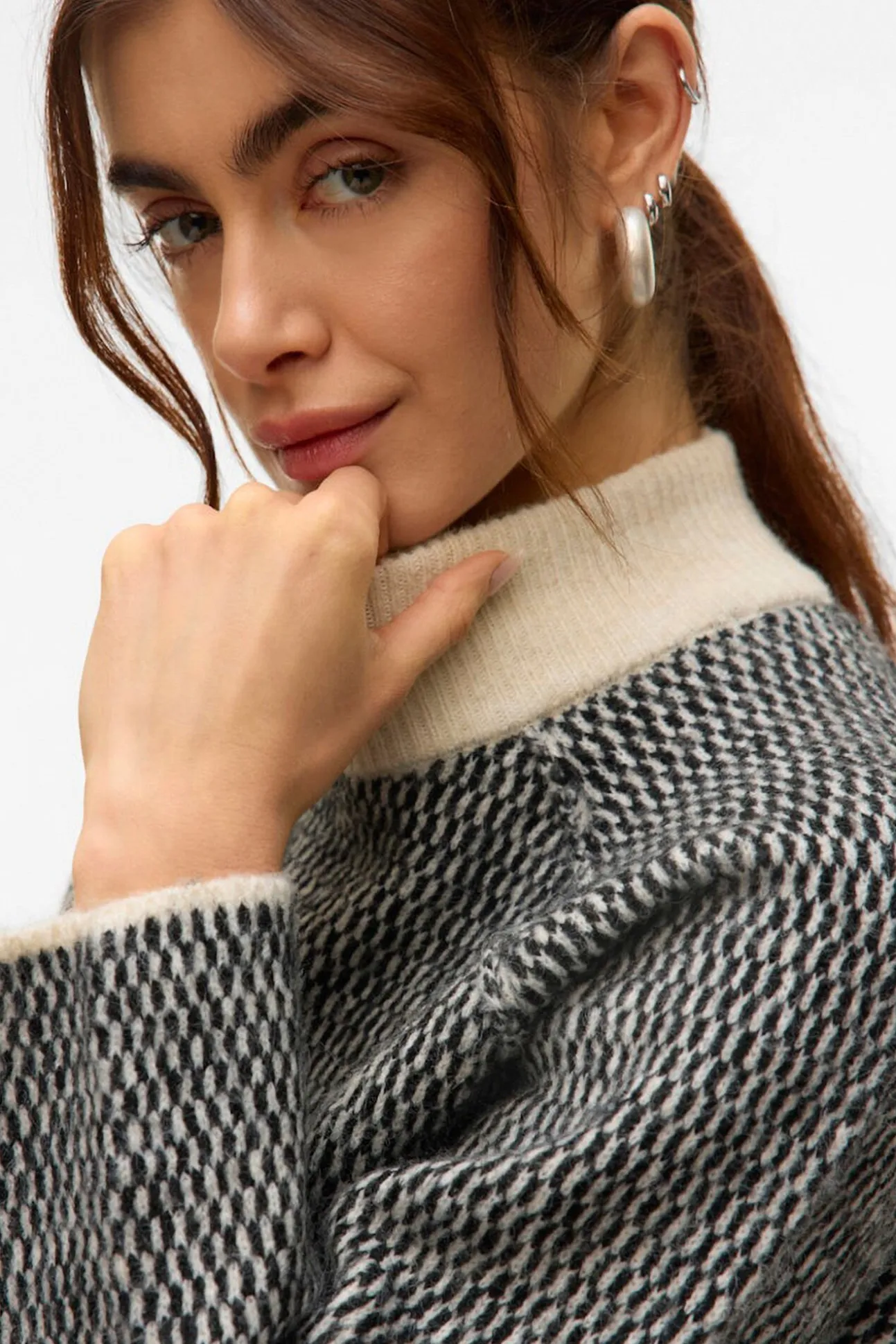 Jersey de punto cuello subido