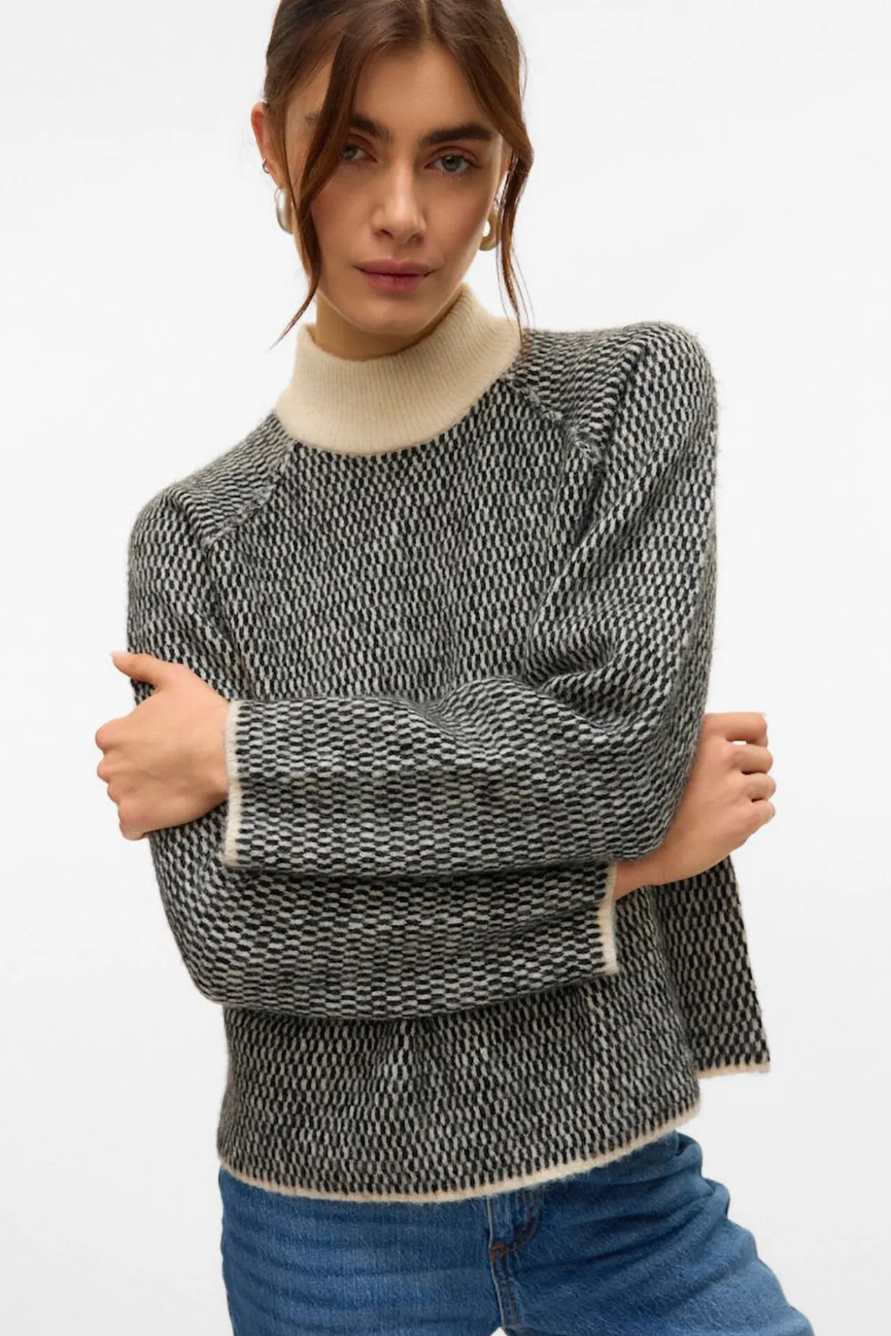 Jersey de punto cuello subido