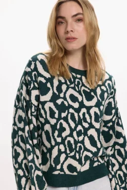 Jersey de punto estampado de viscosa