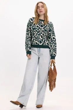 Jersey de punto estampado de viscosa