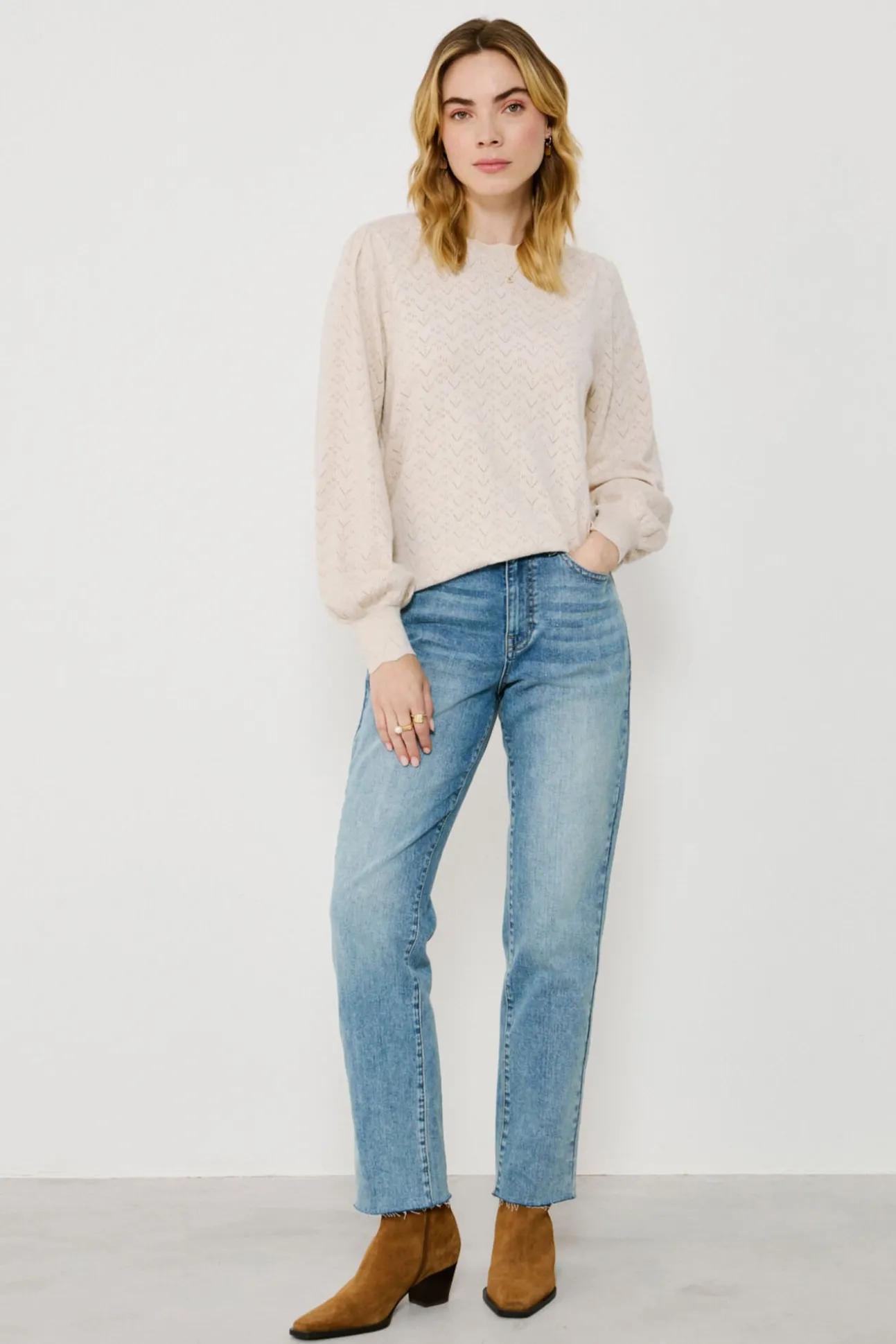 Jersey de punto pointelle