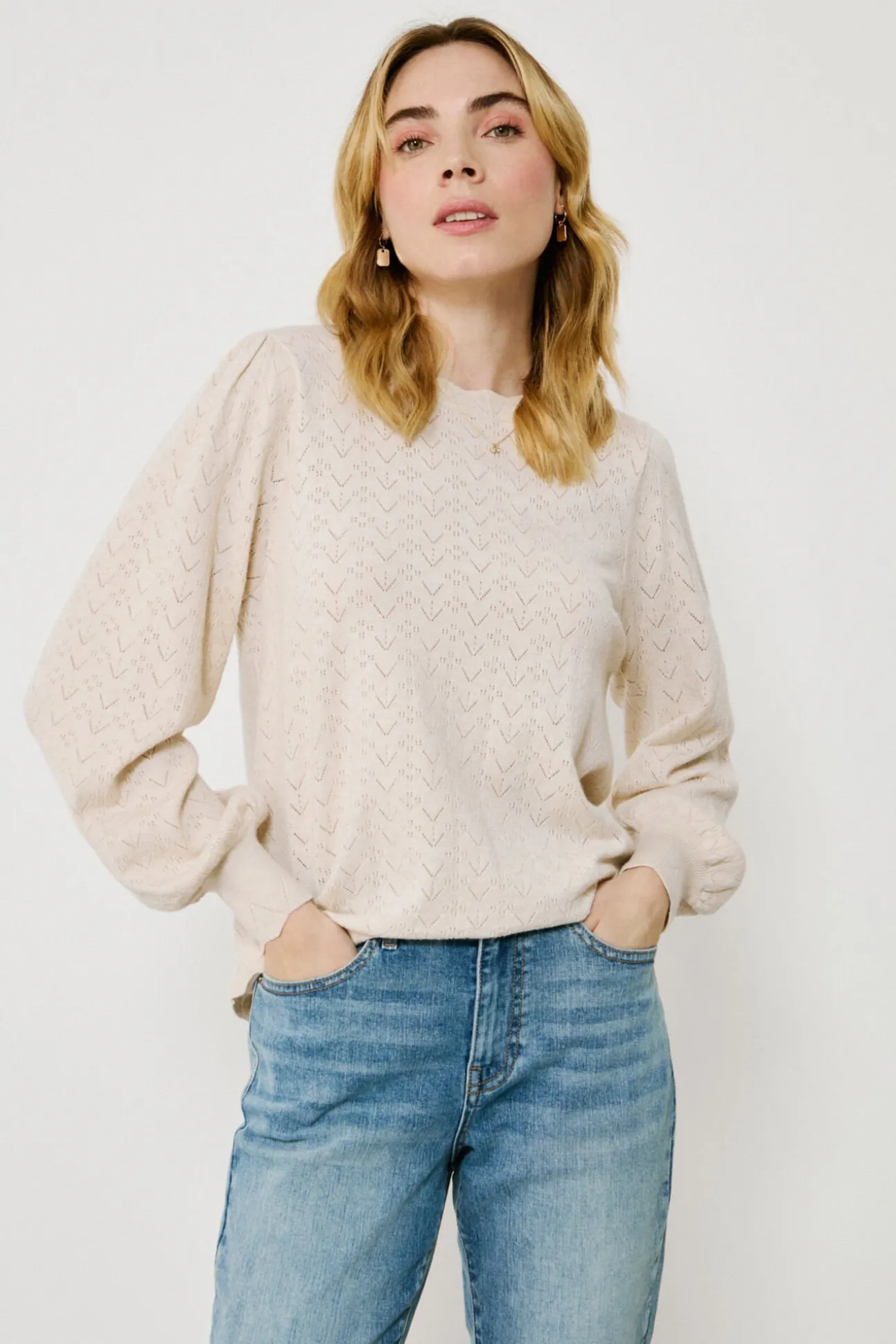 Jersey de punto pointelle