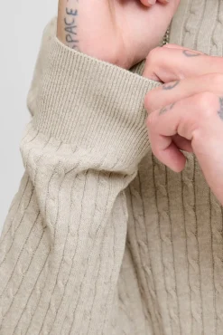 Jersey de punto trenzado