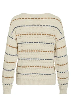 Jersey de rayas con calados