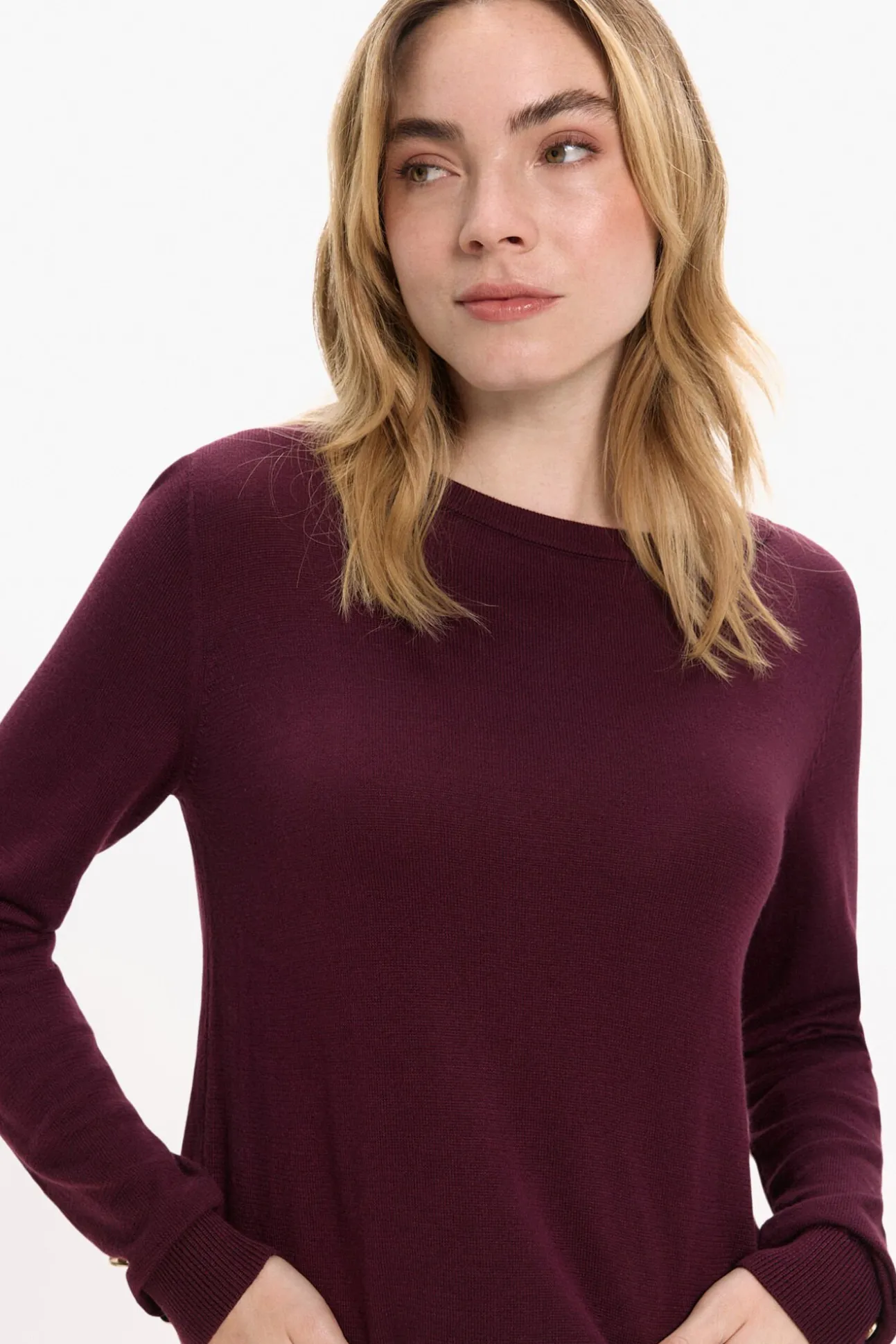 Jersey de viscosa con botones en los puños