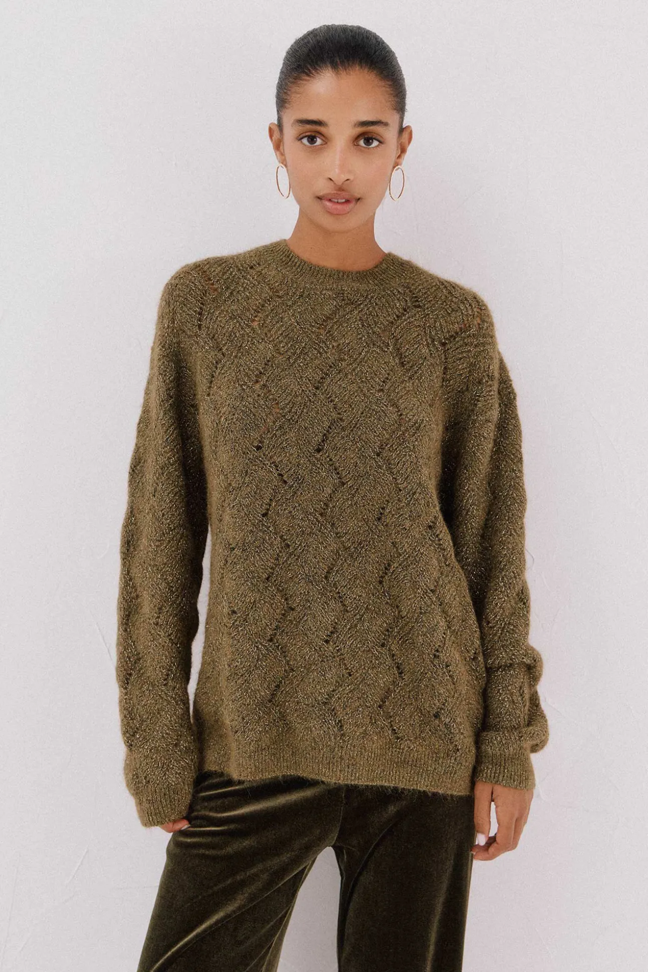 Jersey delantero lentejuelas.