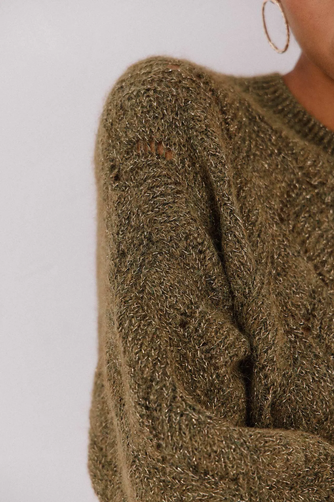 Jersey delantero lentejuelas.