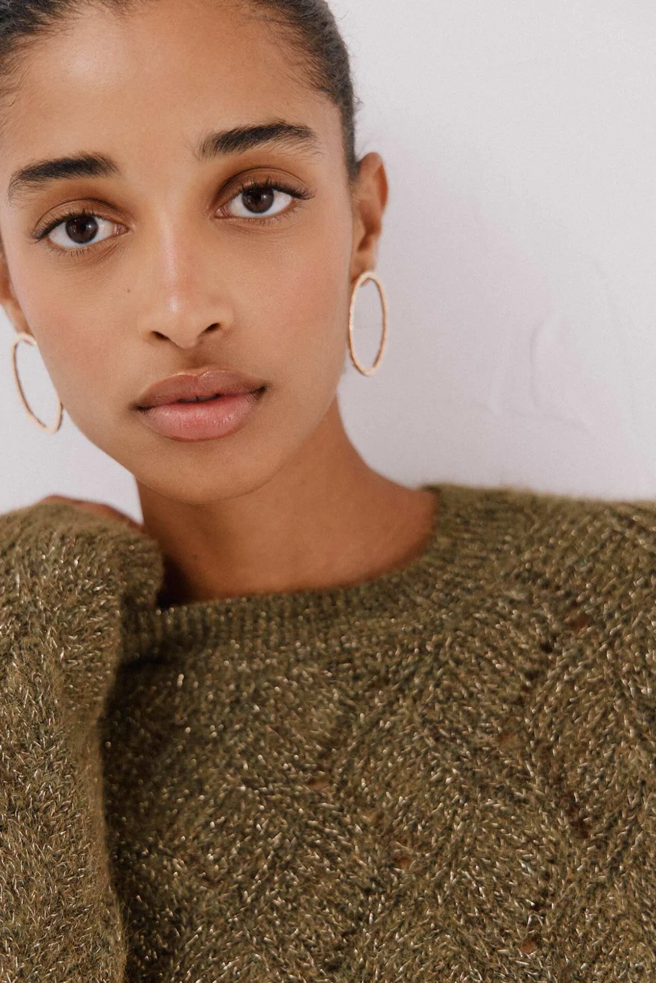 Jersey delantero lentejuelas.