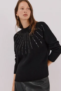 Jersey delantero lentejuelas.