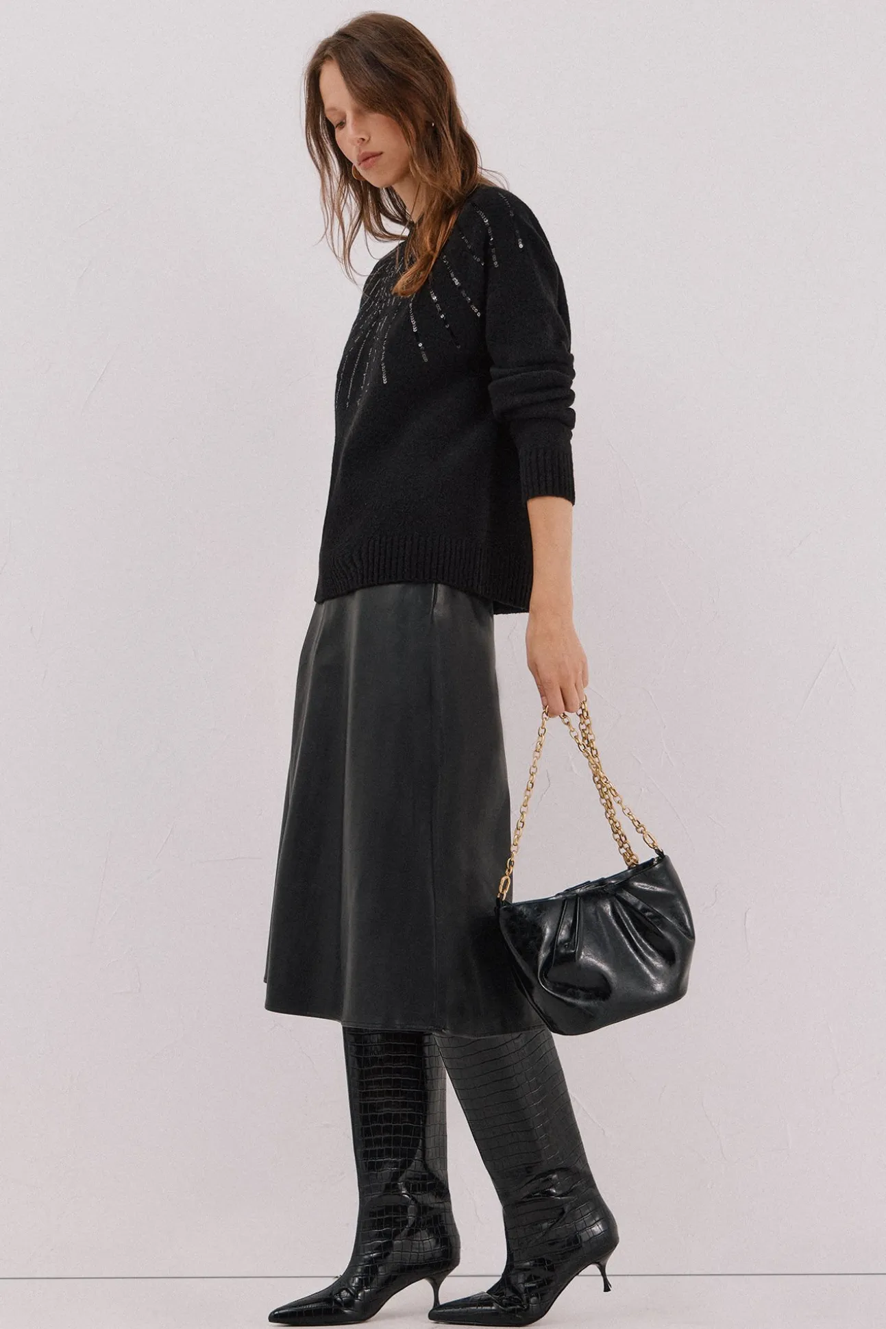 Jersey delantero lentejuelas.