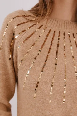 Jersey delantero lentejuelas.