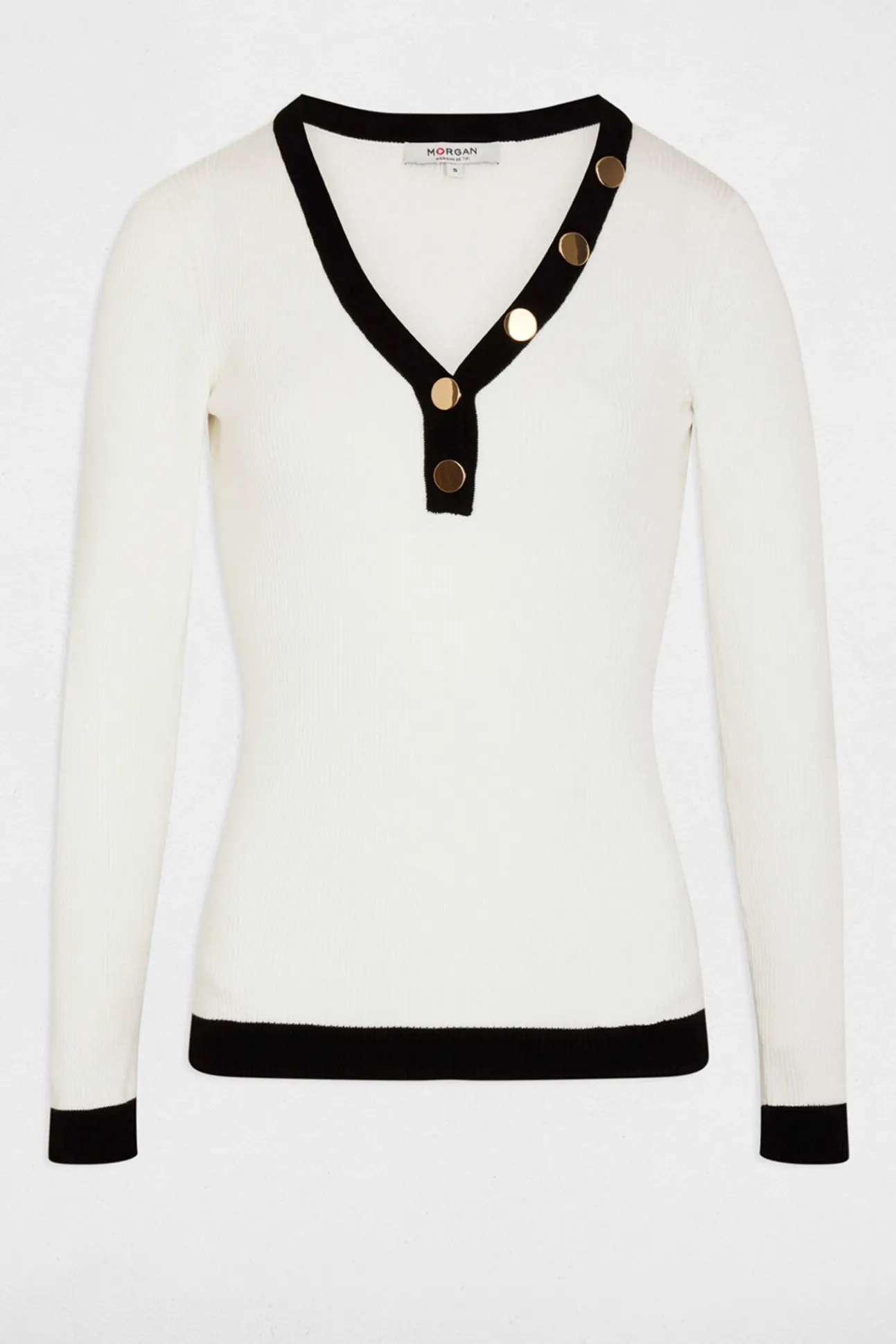 Jersey entallado con cuello en V