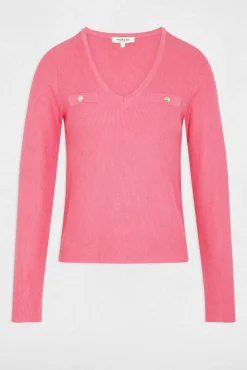 Jersey entallado con cuello en V