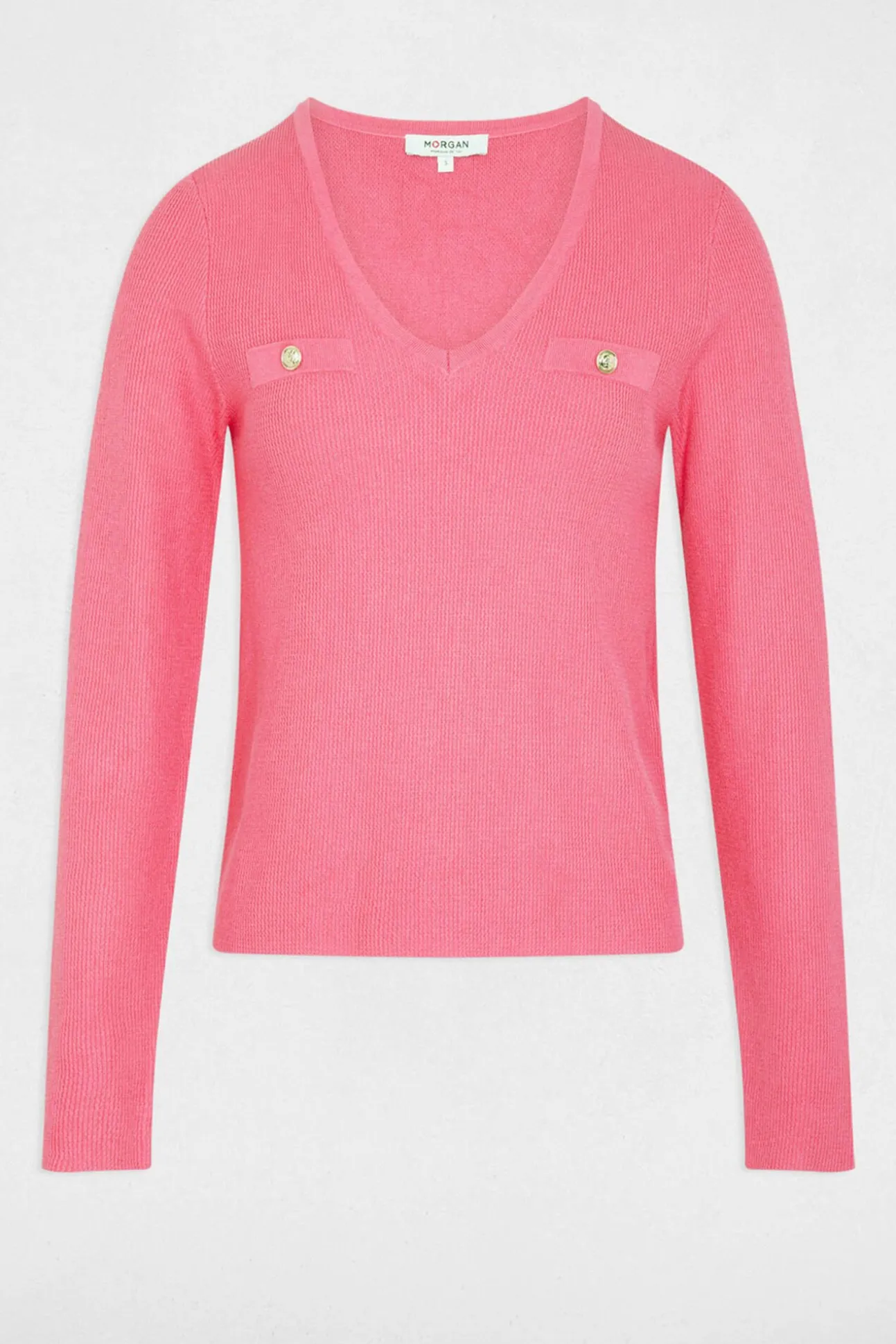 Jersey entallado con cuello en V