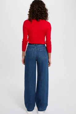 Jersey entallado con cuello en V