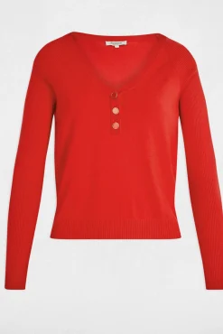 Jersey entallado con cuello en V