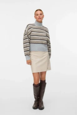 Jersey estampado con cuello alto