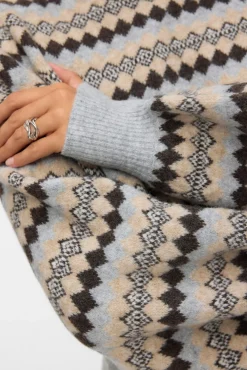 Jersey estampado con cuello alto