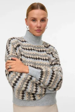 Jersey estampado con cuello alto