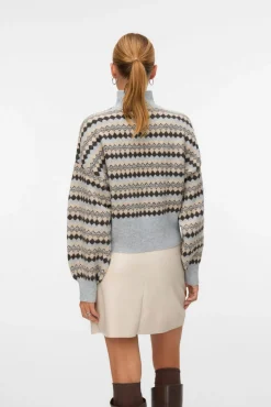 Jersey estampado con cuello alto