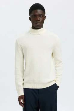 Jersey estructura cuello alto 100% algodón orgánico