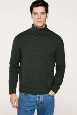 Jersey estructura cuello alto 100% algodón orgánico