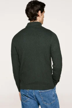 Jersey estructura cuello alto 100% algodón orgánico