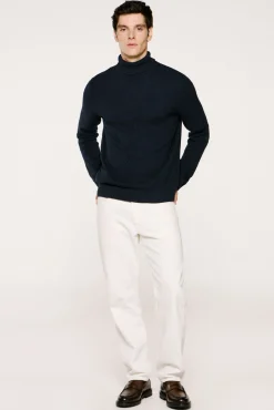 Jersey estructura cuello alto 100% algodón orgánico