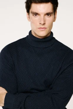 Jersey estructura cuello alto 100% algodón orgánico