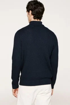 Jersey estructura cuello alto 100% algodón orgánico