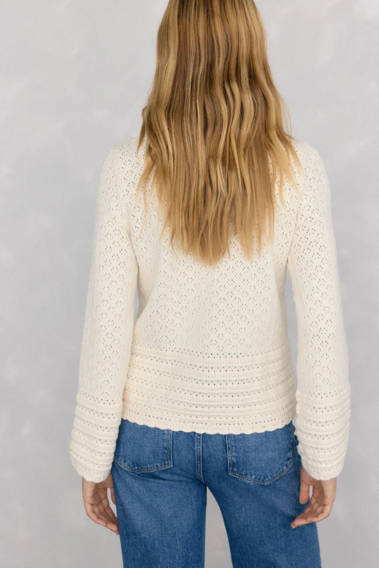 Jersey fantasía calada manga acampanada