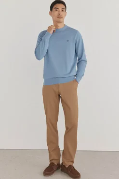 Jersey fino algodón premium cuello redondo