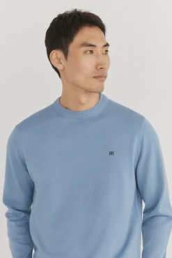 Jersey fino algodón premium cuello redondo