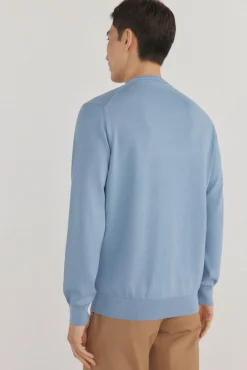 Jersey fino algodón premium cuello redondo