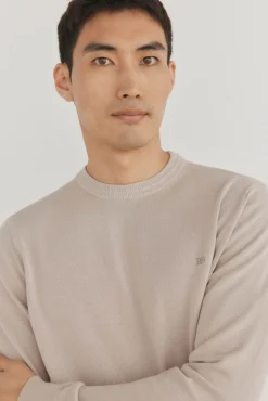 Jersey fino algodón premium cuello redondo