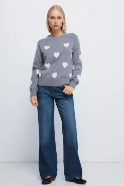 Jersey intarsia corazones