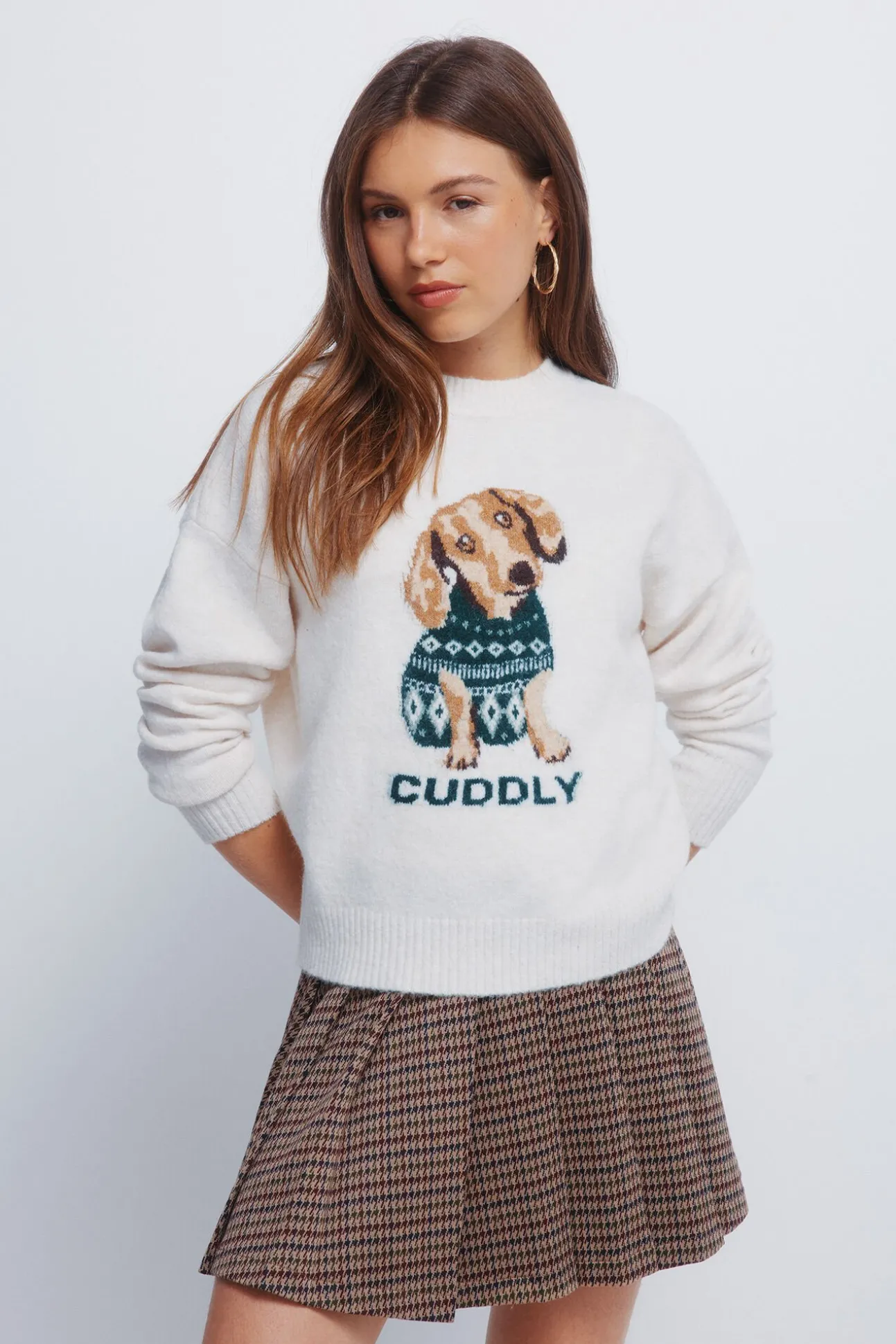 Jersey intarsia perro "Cuddly"