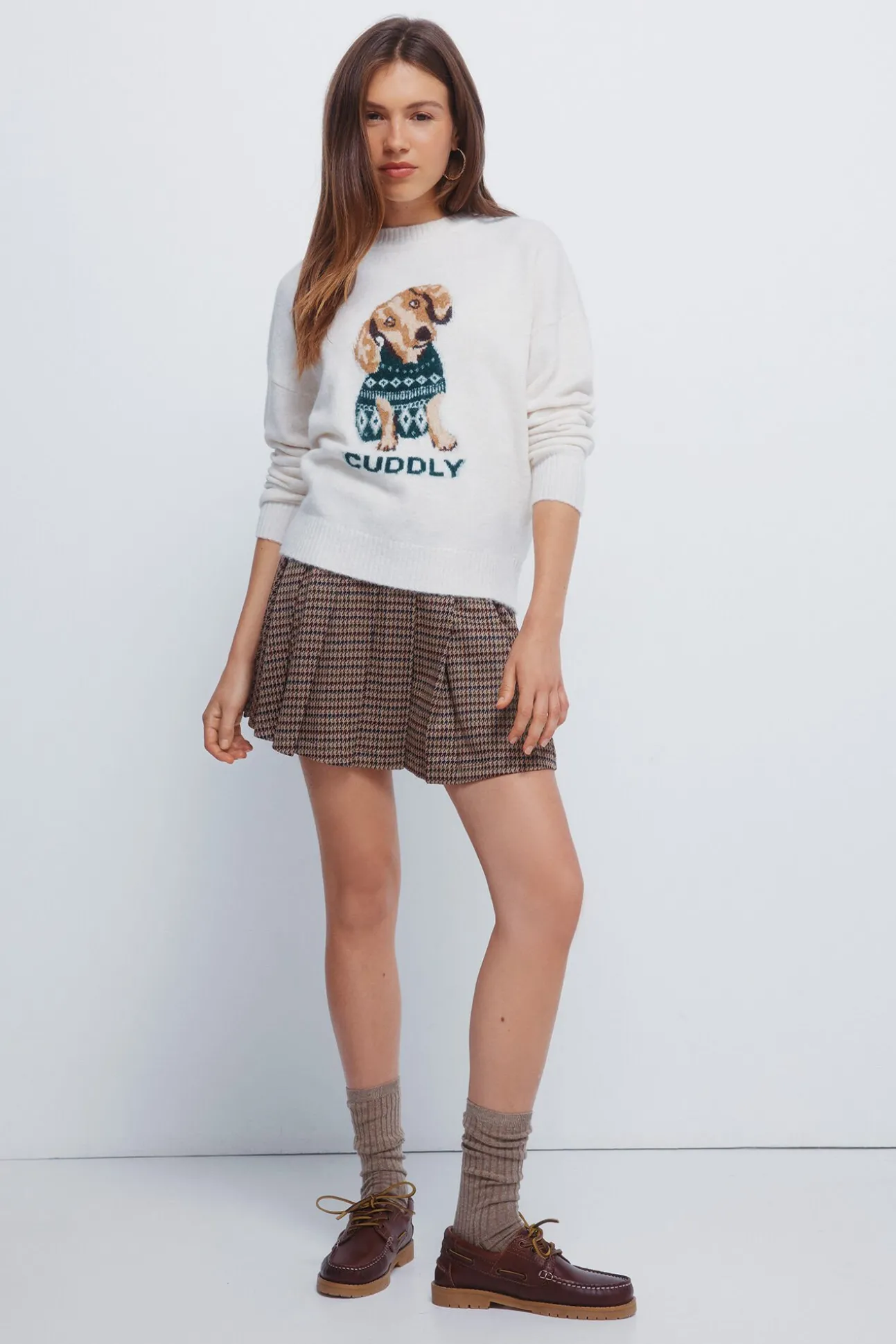 Jersey intarsia perro "Cuddly"