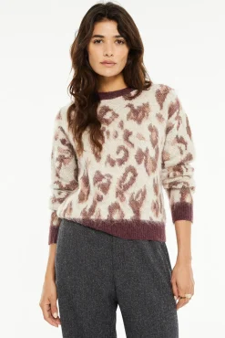 Jersey jacquard animal print