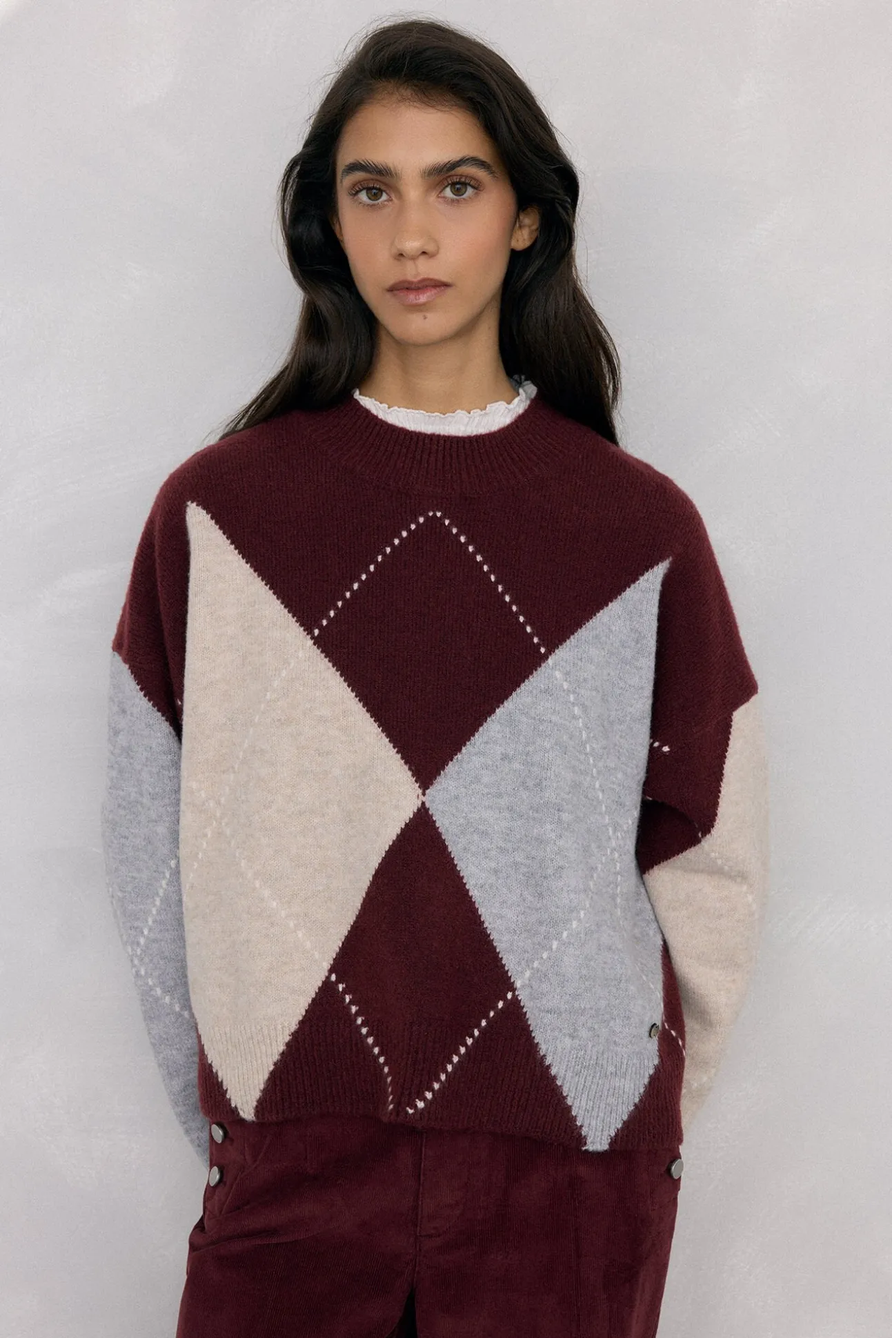 Jersey jacquard de rombos