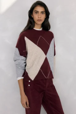 Jersey jacquard de rombos