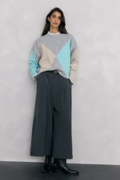 Jersey jacquard de rombos