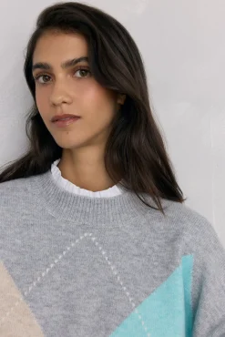 Jersey jacquard de rombos