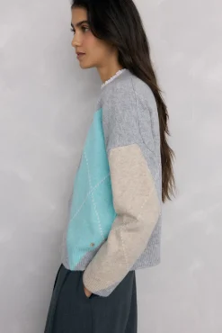 Jersey jacquard de rombos