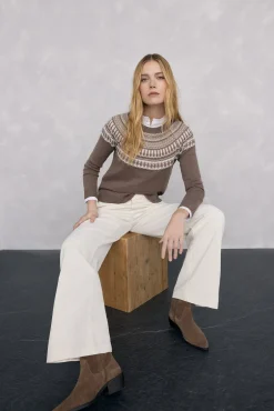 Jersey jacquard geométrico